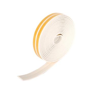 Imagem de Vedação de porta de decapagem climática de 6 metros, fita de espuma de alta densidade de 4 cm de largura, decapagem de janela para moldura de porta - branca e amarela