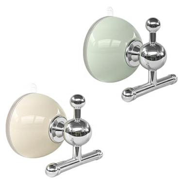 Imagem de ImyHok Lindos ganchos de toalha com ventosa para porta de vidro de chuveiro, sem broca, gancho para decoração de porta da frente, gancho de casaco para banheiro, quarto de crianças, cozinha, roupão