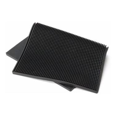 Imagem de Tapete Escorredor de Louças Talheres e Bar Preto em PVC - CLINK