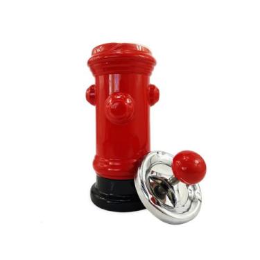 Imagem de Cinzeiro Decorativo Modelo Hidrante Americano Com Tampa Giratória Verm