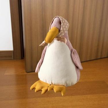 Imagem de Rolha de porta de animal, batentes de porta decorativos de pato, batente de porta fofo, batentes de porta de animais de pelúcia de tecido, protetor de parede interior para escritório em casa