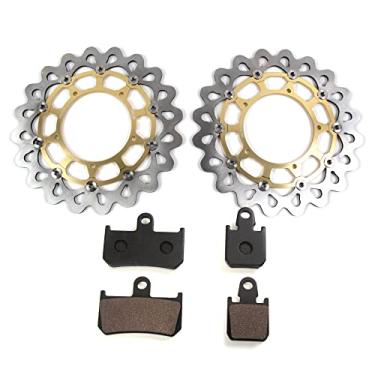 Imagem de Discos e pastilhas de freio dianteiro Arashi para Yamaha XV1700 V-MAX VMAX 1700 2009-2015, acessórios de substituição de motocicleta dourados