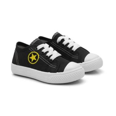 Imagem de Tênis Casual Infantil Star Cano Baixo Escolar Cadarço - Ortobessa, Pre