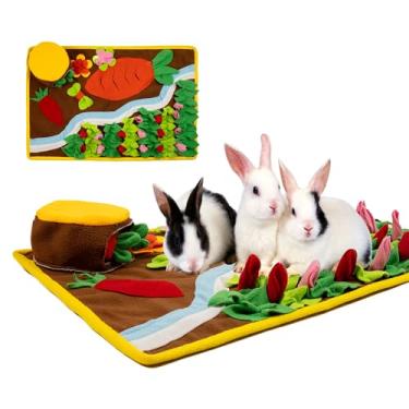 Imagem de MHTTEC Alimentador de feno River Rabbit para cães, pequeno, alimentador de feno de coelho lavável, brinquedos de forrageamento para coelhos, porquinhos-da-índia, chinchilas, furões