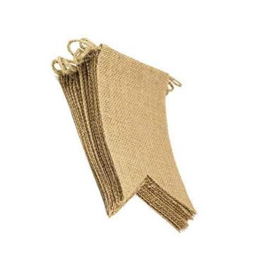 Imagem de 15 Flags DIY Burlap Banner kit, DIY Wedding Banner, DIY Burlap Bunting, Design Your Own Banner, Pre-Strung