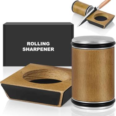 Imagem de Amolador de Facas Magnétic, Kit de Pedra de Afiar Diamante de Quatro Lados, Afiador de Faca de Rolo 15° /18° /20° /22° Ângulo Base Magnética, Amolador de Facas, Acessórios de Cozinha