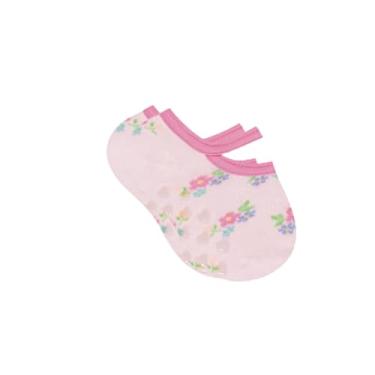 Imagem de SELENE BEBÊ Meia Sapatilha com Viés e Sola com Antiderrapante Meninas, Rosa Chá, 17-20