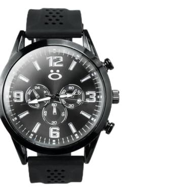 Imagem de Kit Relógio Masculino Analógico Aço Preto + Óculos UV + Case Exclusiva – Estilo e Durabilidade