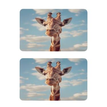 Imagem de Blueangle Conjunto de 2 ímãs de geladeira girafa - Ímãs decorativos engraçados de geladeira de cozinha - Seguro para lava-louças e decoração magnética durável (371)