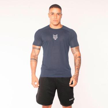 Imagem de Camiseta Masculina Dry Esportiva Lobo Azul Marinho Alpha Co-Masculino