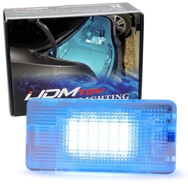 Imagem de iJDMTOY Conjunto de luz de área de carga de porta-malas super brilhante de 2W de alta potência Aqua Ice Blue compatível com BMW 3 5 6 7 Series X1 X5 MINI, alimentado por diodos LED 24-SMD e CAN-Bus