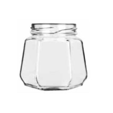 Imagem de Kit 15 unidades - Pote de vidro Sextavado - 230ml - Sem as Tampas