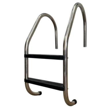 Imagem de Piscina Aço Inox Com Degraus Abs Corrimão Resistente(INOX ABS PRETO)