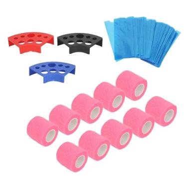 Imagem de Cryfokt Capas de Caneta de Tatuagem Com Aderência à Prova de Deslizamento e Durabilidade Aprimorada para Uma Experiência de Tatuagem Limpa e Duradoura para Tatuadores Profissionais, Capas de Máquina Azuis de 200 Unidades Com Fitas Adesivas para Suprimentos de (Rosa)