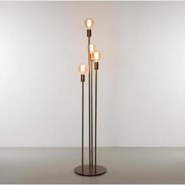 Imagem de Luminária chão retrô minimalista 4 hastes metálicas slim 4 alturas p/4
