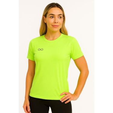 Imagem de Camisa Feminina Dry Fit Neon Fitness Academia Bike - Via Ello, M, Rosa