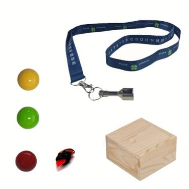 Imagem de Journdream Pétanque Bocce Balls Retriever Set with 3 30mm Pallino 1 Marke 1 Pétanque Picker and 1 Storage Wooden Box, A Great Gift ﻿