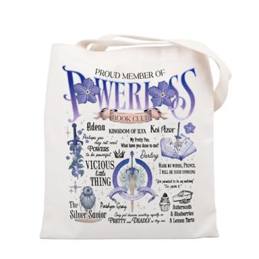 Imagem de UJIMS Fantasty Book Merch I Love You in Power Tote Bag Power Fandom Presente Romantasy Reading Bolsa de Ombro, Bolsa Powerlessbookbag, 14 inches x 15 inches, Moderno