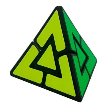 Imagem de Cubo Mágico Triangular Pirâmide, Colorido, Plástico, 9,5cm, Mecanismo Suave, +3 Anos