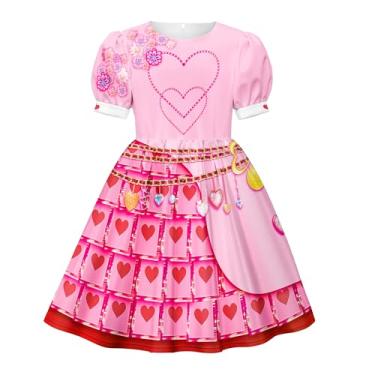 Imagem de Aepotumn Descendentes 4 vestido de fantasia Bridget para meninas, vestidos de manga curta, ascensão do vermelho, fantasia de festa de aniversário, fantasia de princesa, Halloween, cosplay