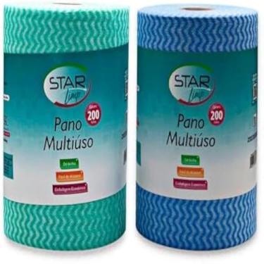 Imagem de Pano Multiuso Limpeza Perfex 200 Folhas 20x30cm - Cores sortidas
