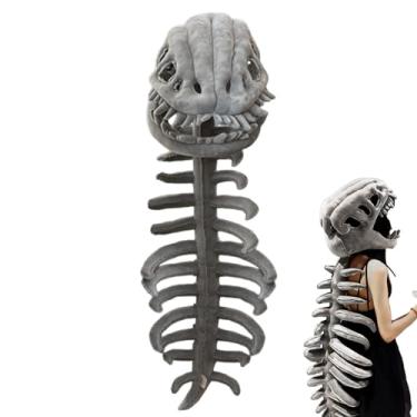 Imagem de Fantasia de esqueleto de dinossauro | Brinquedo de pelúcia, roupas de esqueleto de Halloween, para adultos, convenções de quadrinhos casa assombrada, peças escolares