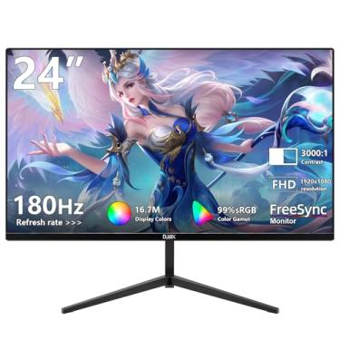 Imagem de DJiEX Monitor de 61.0 cm FHD 1920x1080p 180Hz Tela 99% sRGB Taxa de atualização 3ms Home Office Gaming Monitor de computador Sincronização Experiência visual para trabalho e lazer, suporte de montagem
