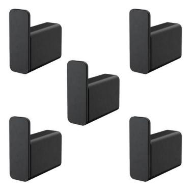 Imagem de Kit 5 Peças Cabide Simples Banheiro Docol Flat 009609ce Onix
