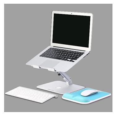 Imagem de Suporte de mesa de laptop de alumínio ajustável em altura de 20 kg, suporte para tablet, suporte dobrável para monitor compacto, suporte de mesa