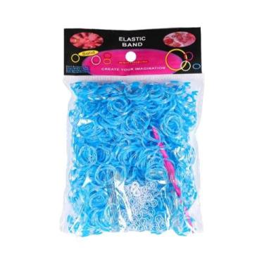 Imagem de Kit De Fazer Pulseiras DIY Para Crianças 600 Peças Elásticos De Borrac