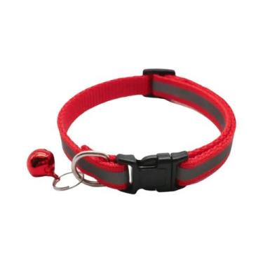 Imagem de Coleiras Ajustáveis refletivas Para Cães E Gatos, 12 Cores, Com Sinos,