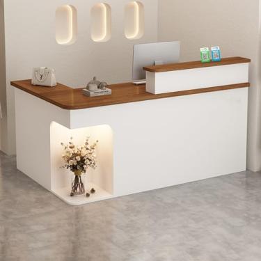 Imagem de Mesa de recepção, recepção, recepção pequena, balcão de loja, mesa de recepção em forma de L, balcão de caixa, balcão de recepção, mesa de recepção de salão, mesa de recepção em pé, mesa de recepção
