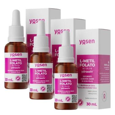 Imagem de 3x Metilfolato de Cálcio Ydrosolv Yosen Laranja 30ml, Laranja