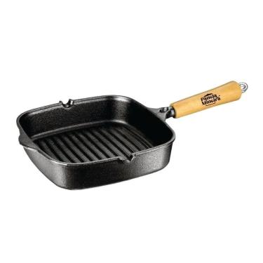 Imagem de Frigideira grill quadrada ferro 23,5cm 2L Panela Mineira