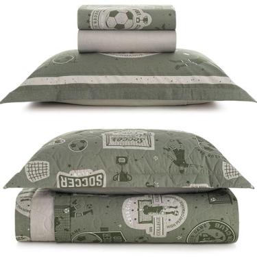 Imagem de Jogo Cama e Colcha Dupla Face Solteiro Infantil Karsten Percal 200 Fio