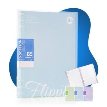 Imagem de Caderno De Anotações Capa Mole B5 Fichário Escolar 50 Folhas - Hxt, Az