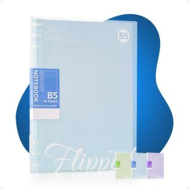 Imagem de Caderno Com Pauta Fichário Executivo Capa Mole B5 50 Folhas - Hxt, Azu