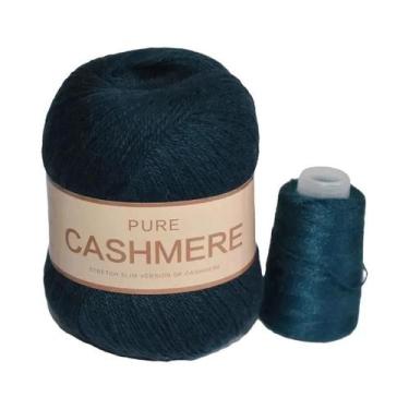 Imagem de Cachecol De Caxemira Tricotado À Mão Para Bebê, Fio Puro Mongol De 70 