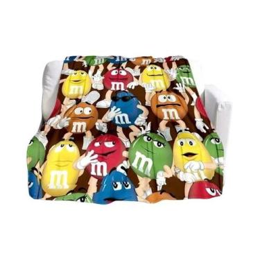 Imagem de Cobertor De Pelúcia Infantil M&M's De Chocolate Com Desenho Animado, Q