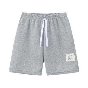 Imagem de Shorts Infantis De Cor Sólida Com Cordão Para Meninos E Meninas, Calça