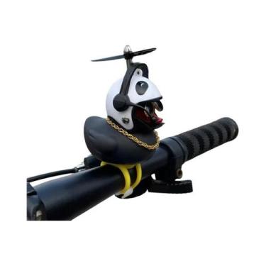 Imagem de Sino De Bicicleta Em Forma De Pato De Borracha Com Hélice E Capacete, 