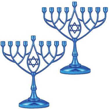 Imagem de Castiçal Zion Judaica 23 cm Menorá Chanukiá Pacote com 2 - Zion Judaic