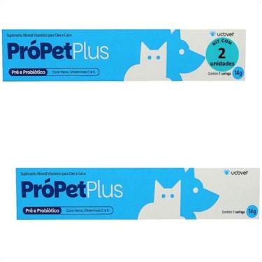 Imagem de Própet plus 14g pré e probiótico para cães e gatos ucbvet kit com 2