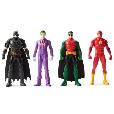 Imagem de 4 Bonecos Coringa, Robin, Batman E Flash De 15Cm - Sunny