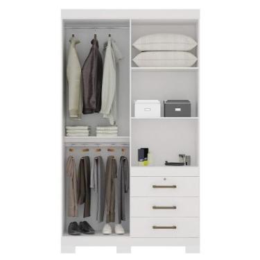 Imagem de Guarda Roupa Solteiro 4 p Havana Santos Andirá Branco Branco - OUTRAS 