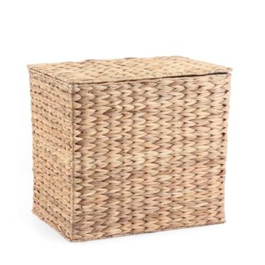 Imagem de Oikos - Cesto Organizador Multiuso Retangular com Tampa 50cm de Fibra Natural