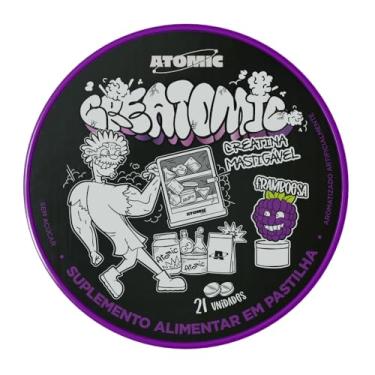 Imagem de Creatina Mastigável 21 Pastilhas Atomic Labs | Creatomic 3g | Sabor Framboesa