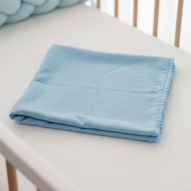 Imagem de Manta Bebê em Malha Dupla 100 Algodão com Pompom 70x80cm - Mudan Baby 