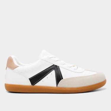 Imagem de Tênis Vizzano Recortes Feminino, Branco, Chumbo, 35