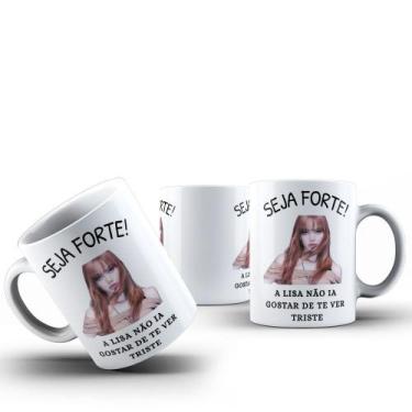 Imagem de Caneca Café Chá Ceramica Meme Seja Forte Cantor Kpop BTS Desenho:Model